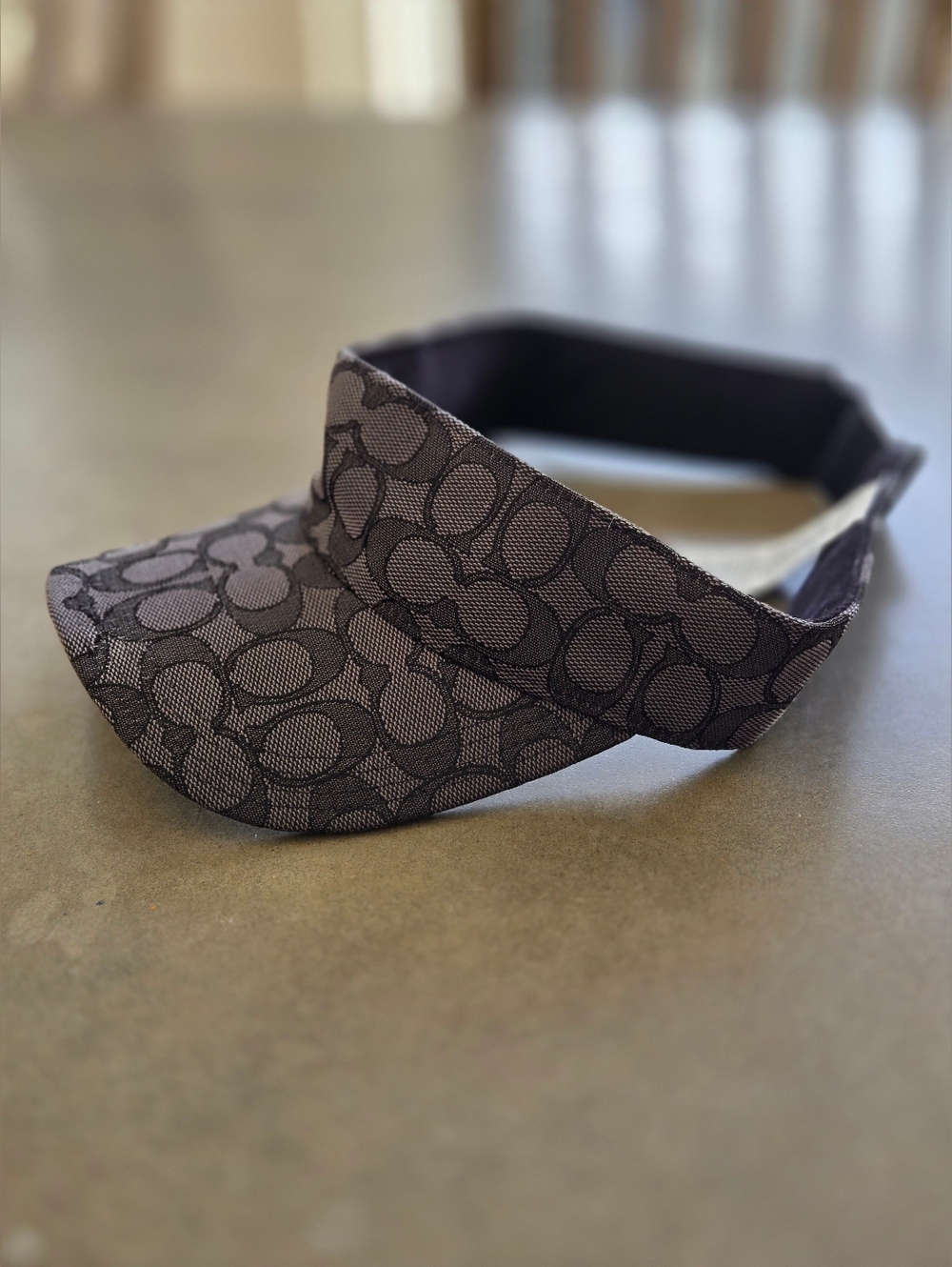 Coach Charcoal Signature 'C' Jacquard Visor